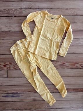 Yellow Long-Sleeve Kids Pajama Set